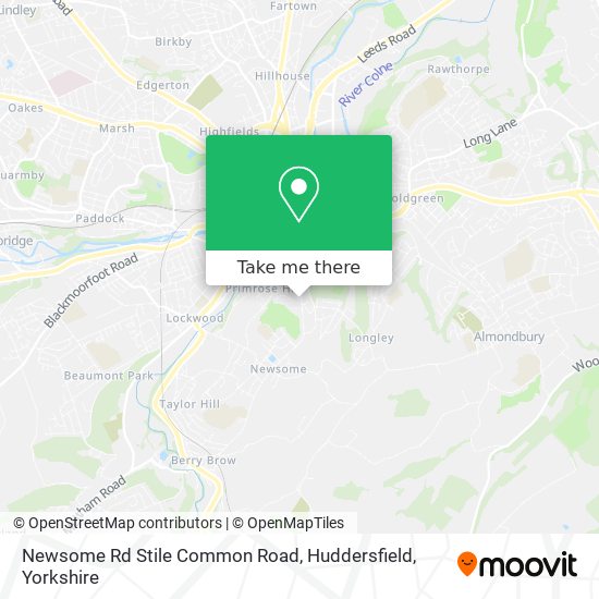 Newsome Rd Stile Common Road, Huddersfield map
