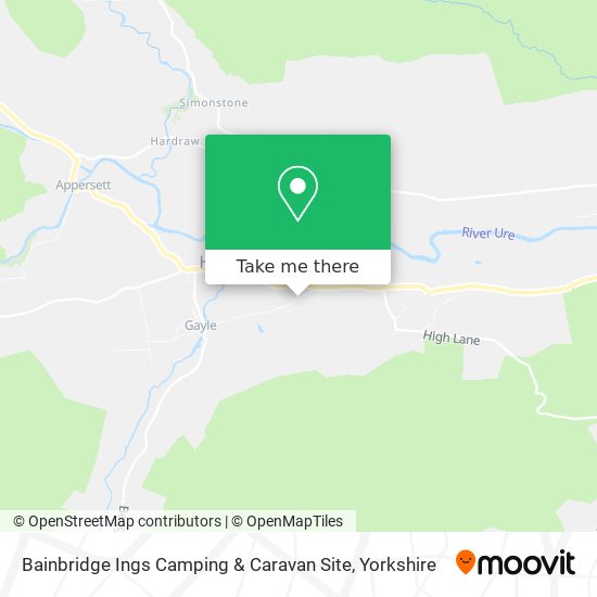 Bainbridge Ings Camping & Caravan Site map