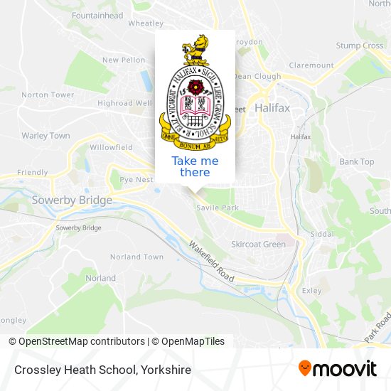 Crossley Heath School map