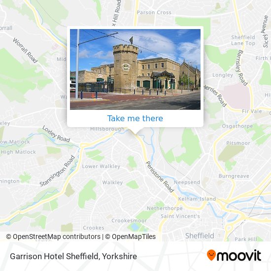 Garrison Hotel Sheffield map