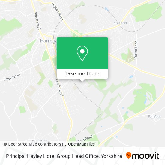 Principal Hayley Hotel Group Head Office map