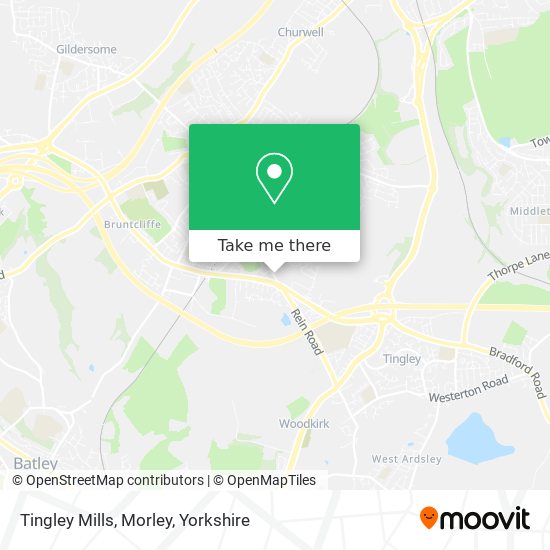 Tingley Mills, Morley map