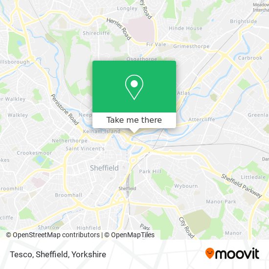 Tesco, Sheffield map