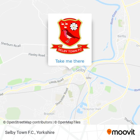 Selby Town F.C. map