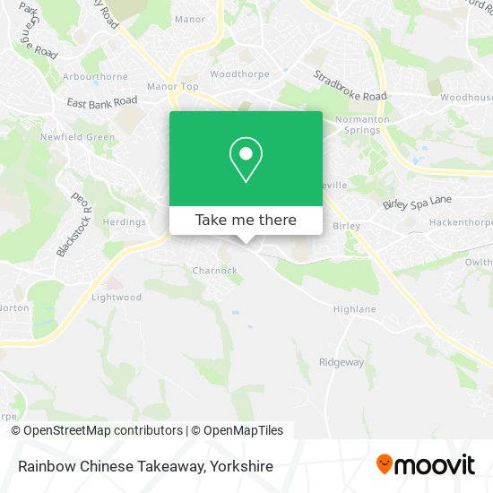 Rainbow Chinese Takeaway map