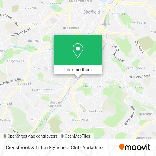 Cressbrook & Litton Flyfishers Club map