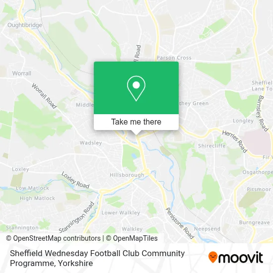 Sheffield Wednesday Football Club Community Programme map
