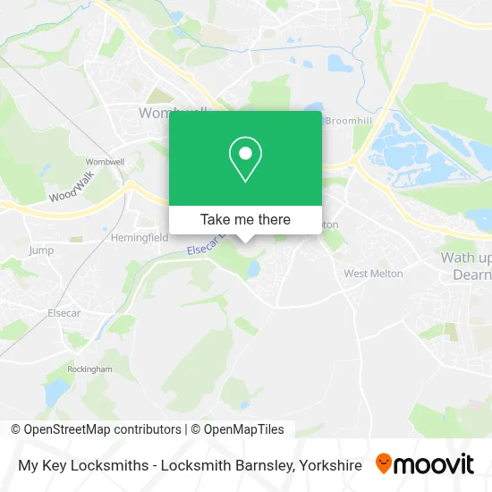 My Key Locksmiths - Locksmith Barnsley map