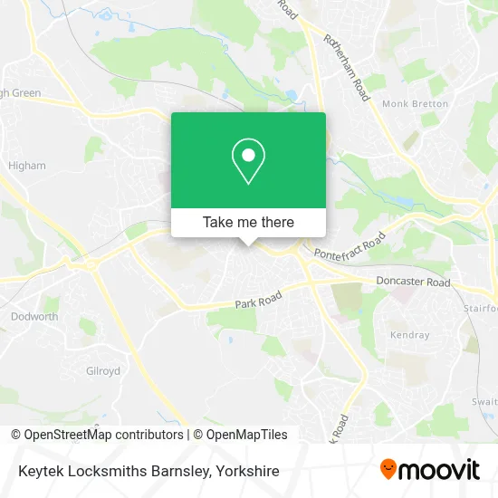 Keytek Locksmiths Barnsley map