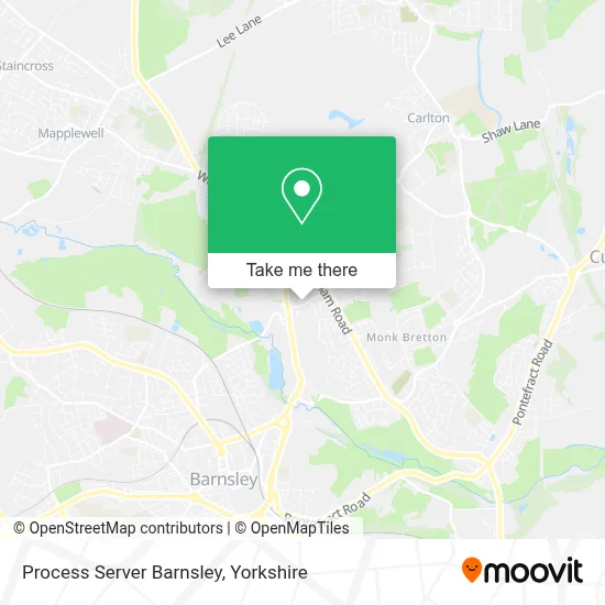 Process Server Barnsley map