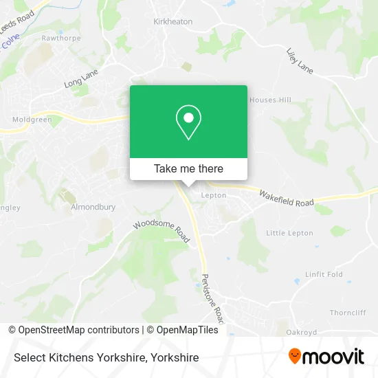 Select Kitchens Yorkshire map