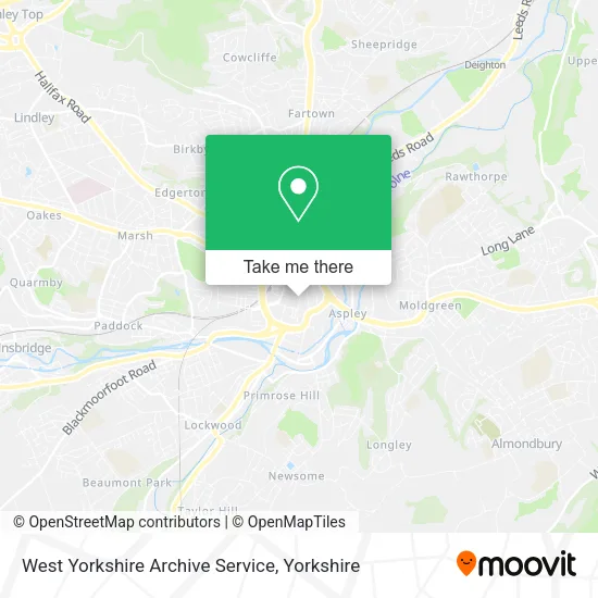 West Yorkshire Archive Service map