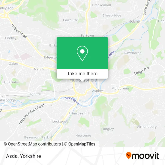 How to Get to Asda in Huddersfield by Bus or Train?