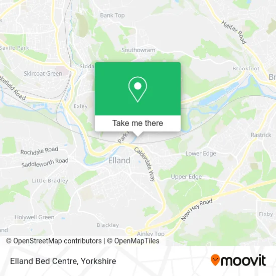 Elland Bed Centre map