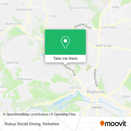 Rubus Social Dining map