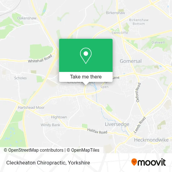 Cleckheaton Chiropractic map
