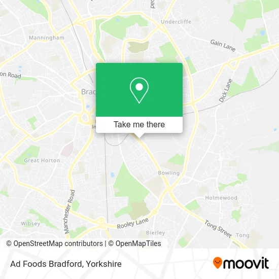 Ad Foods Bradford map
