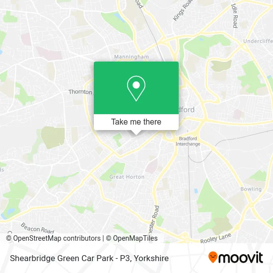 Shearbridge Green Car Park - P3 map