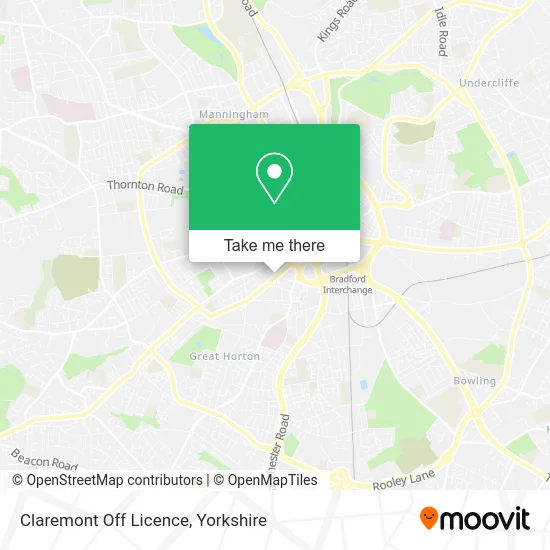 Claremont Off Licence map