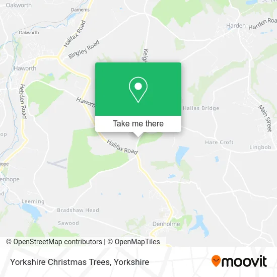 Yorkshire Christmas Trees map