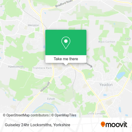 Guiseley 24hr Locksmiths map