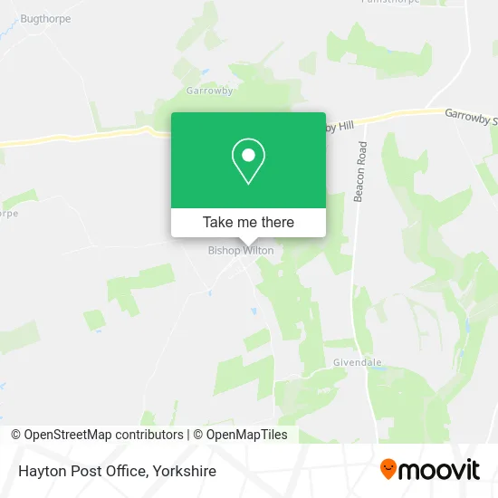 Hayton Post Office map