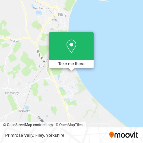 Primrose Vally, Filey map