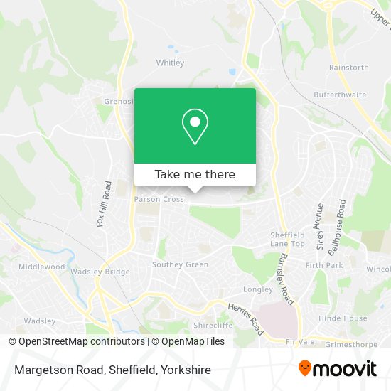 Margetson Road, Sheffield map