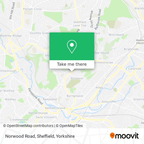 Norwood Road, Sheffield map