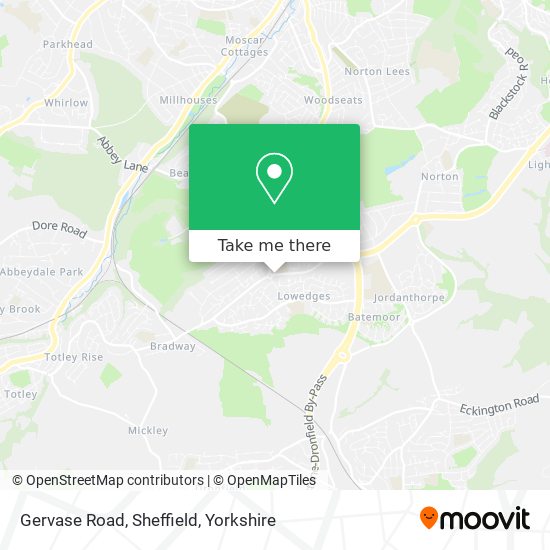 Gervase Road, Sheffield map