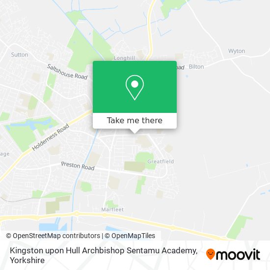 Kingston upon Hull Archbishop Sentamu Academy map