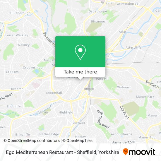 Ego Mediterranean Restaurant - Sheffield map