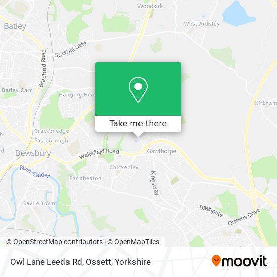 Owl Lane Leeds Rd, Ossett map