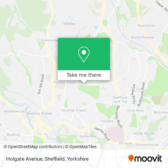 Holgate Avenue, Sheffield map