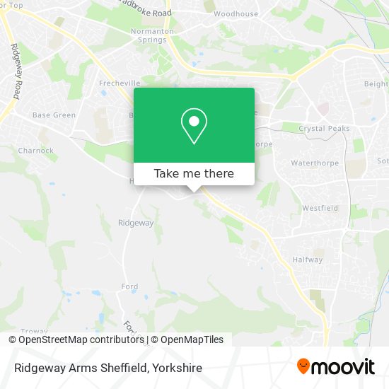 Ridgeway Arms Sheffield map