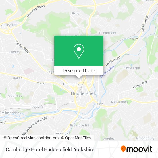 Cambridge Hotel Huddersfield map