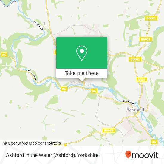 Ashford in the Water map