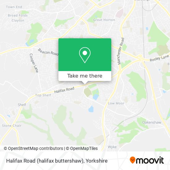 Halifax Road (halifax buttershaw) map