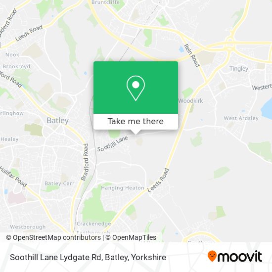 Soothill Lane Lydgate Rd, Batley map