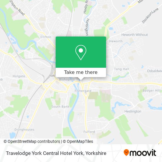 Travelodge York Central Hotel York map