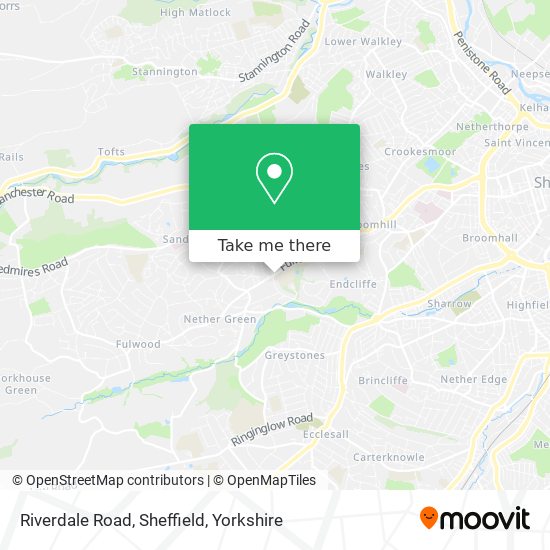 Riverdale Road, Sheffield map