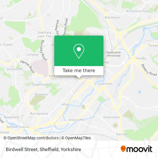 Birdwell Street, Sheffield map