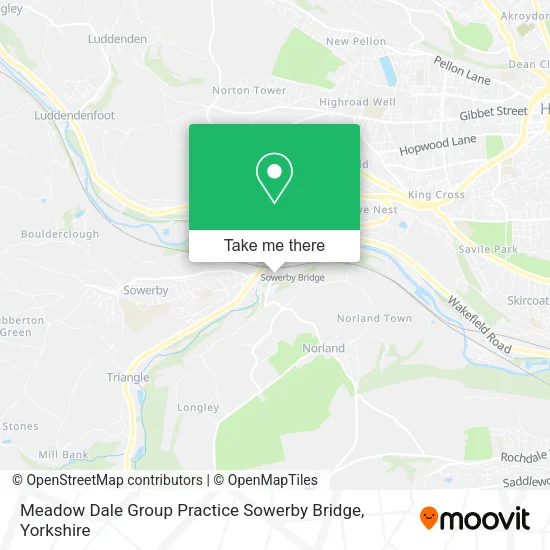 Meadow Dale Group Practice Sowerby Bridge map