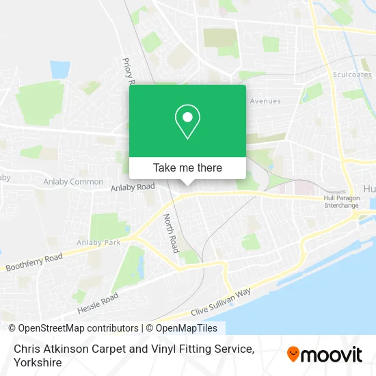 Chris Atkinson Carpet and Vinyl Fitting Service map
