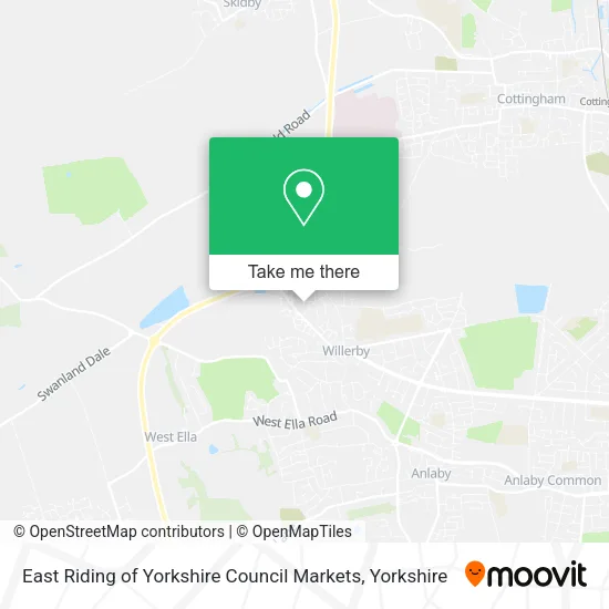 East Riding of Yorkshire Council Markets map