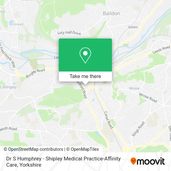 Dr S Humphrey - Shipley Medical Practice-Affinity Care map