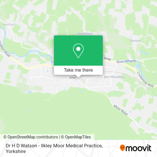 Dr H D Watson - Ilkley Moor Medical Practice map