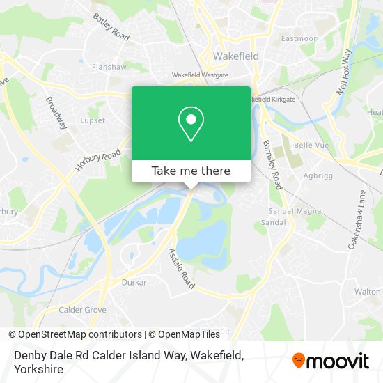 Denby Dale Rd Calder Island Way, Wakefield map