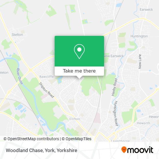 Woodland Chase, York map