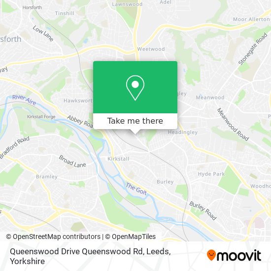 Queenswood Drive Queenswood Rd, Leeds map